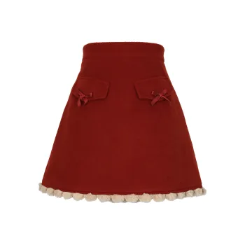 SNBL Casual Short Skirts Women's Red