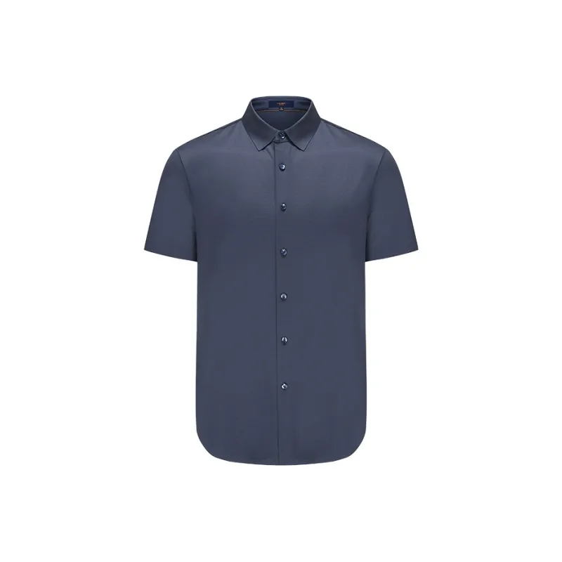 DIDIBOY T Shirts Men Denim Dark Blue-0