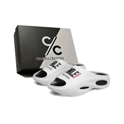 Colorful Creations Quiet, Slip Resistant, Quick Dry Slide Slippers Men's