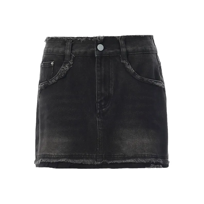 Rose Denim Short Skirts Women's-5
