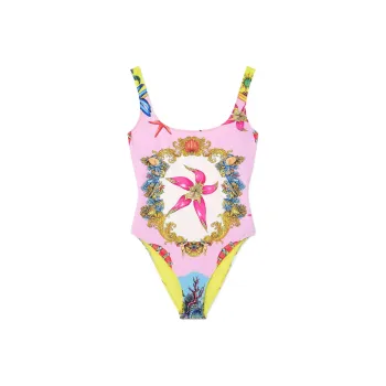 VERSACE Trésor De La Mer Print Swimsuit 'Light Blue/Multicolor'