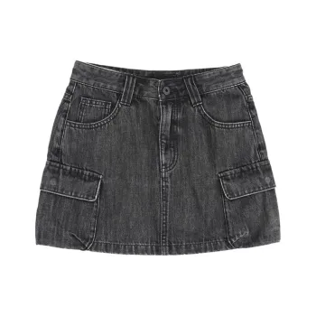 A21 Denim Short Skirts Women's Black Gray Color