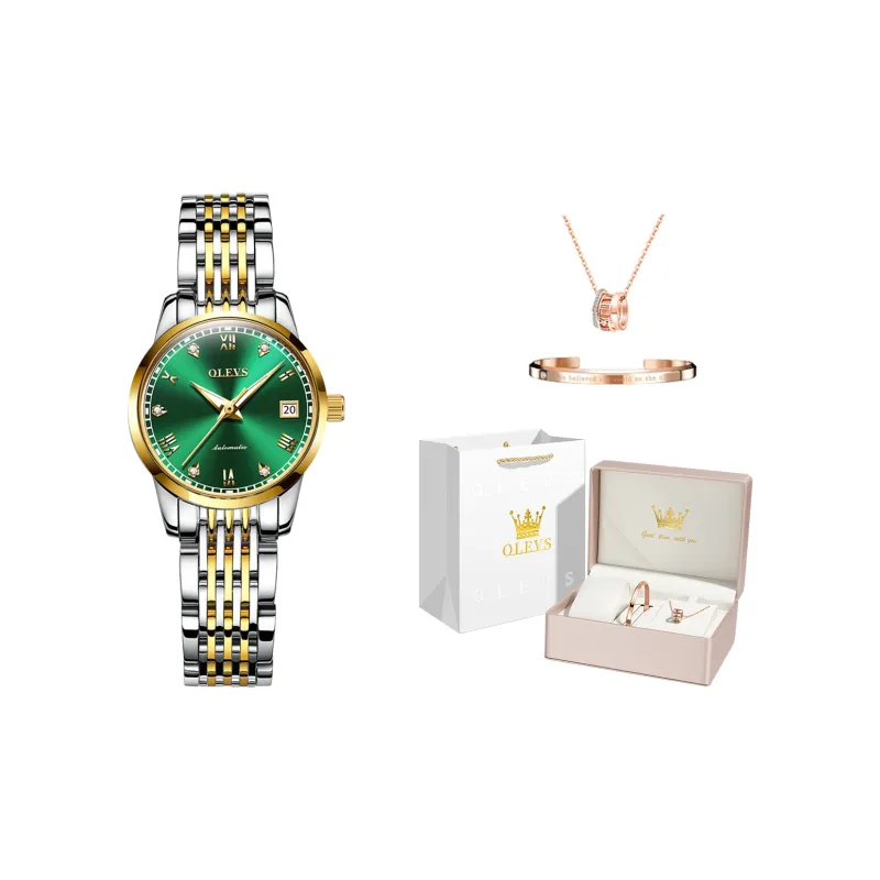 OLEVS Minimalist Series Mechanical Movement Watch Women's Watch White Dial-14