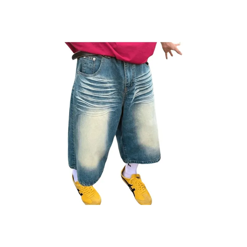 RASHOMONG Denim Shorts Unisex Blue-1