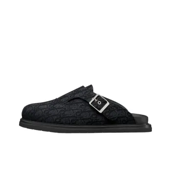 DIOR Aqua EVA Rubber Sole Quiet Closed Toe Slippers Unisex Black