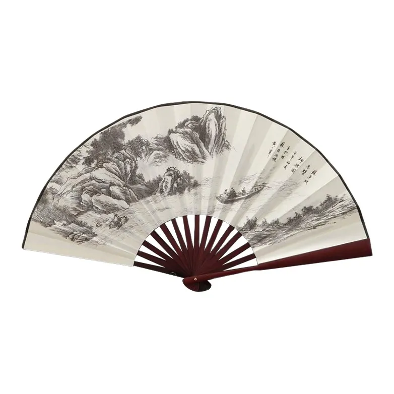 Xiang Ning Pai Twill Damask And Silk Fan-0