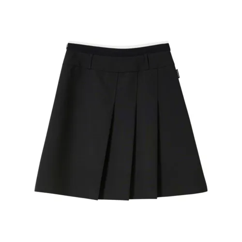 H'S 블랙 여성 캐주얼 숏 스커트
