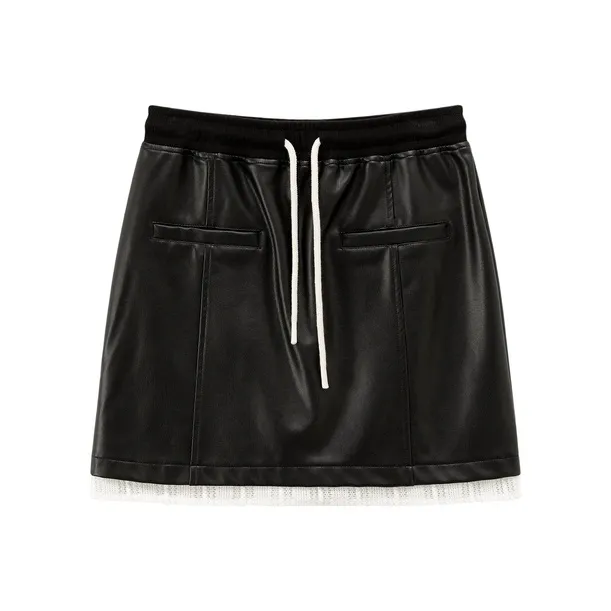 CHUU Casual Short Skirts Women's Black-0