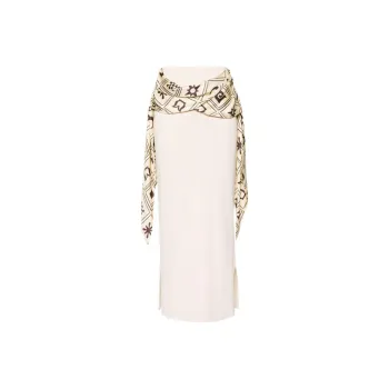 NANUSHKA Maltha Scarf detail Midi Skirt