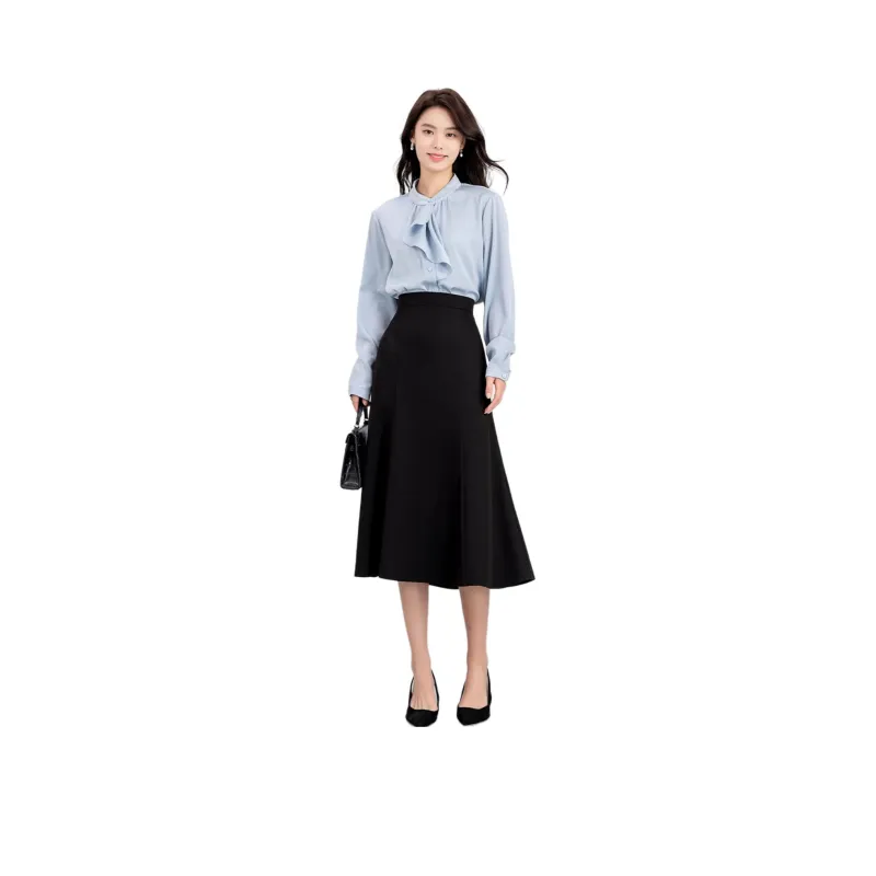 Dajia Poetry Casual Long Skirt Women's Black-0