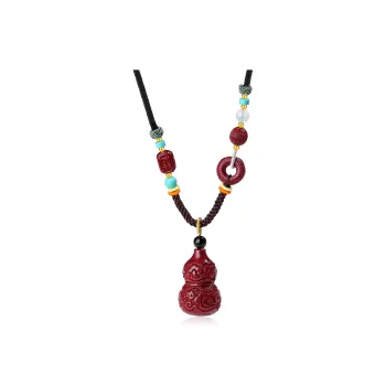 CMFY Cinnabar Jade Necklaces Unisex