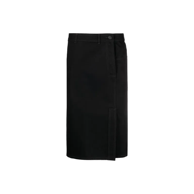 Lemaire Casual Long Skirt Women's Black-0