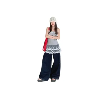 Mu Xiao Xin Tank Tops Women's Gray