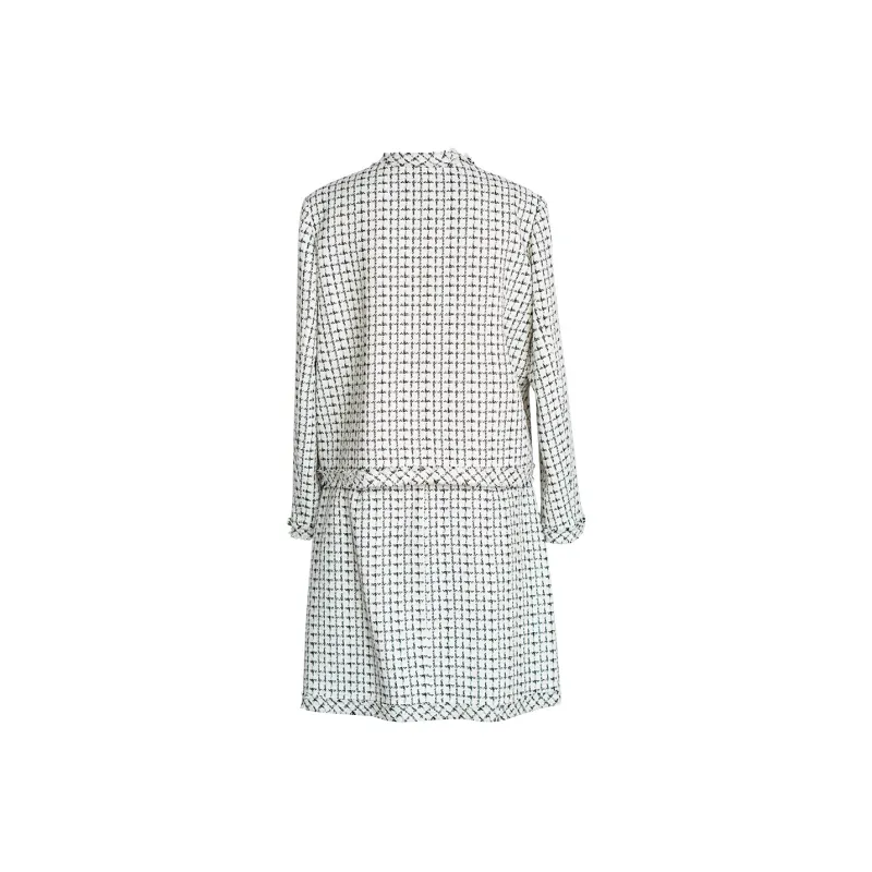 ROEYSHOUSE Skirt Set Women's Black White Plaid-0