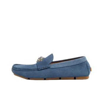 VERSACE La Medusa Loafers Men's Blue
