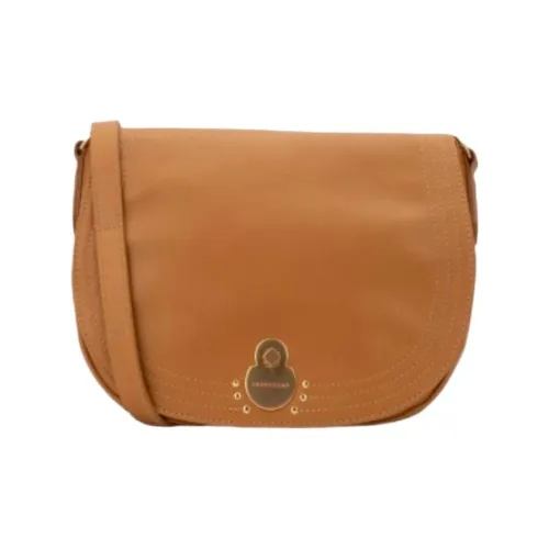 LONGCHAMP Leather Crossbody Bag, Shoulder Bag Women's Brown