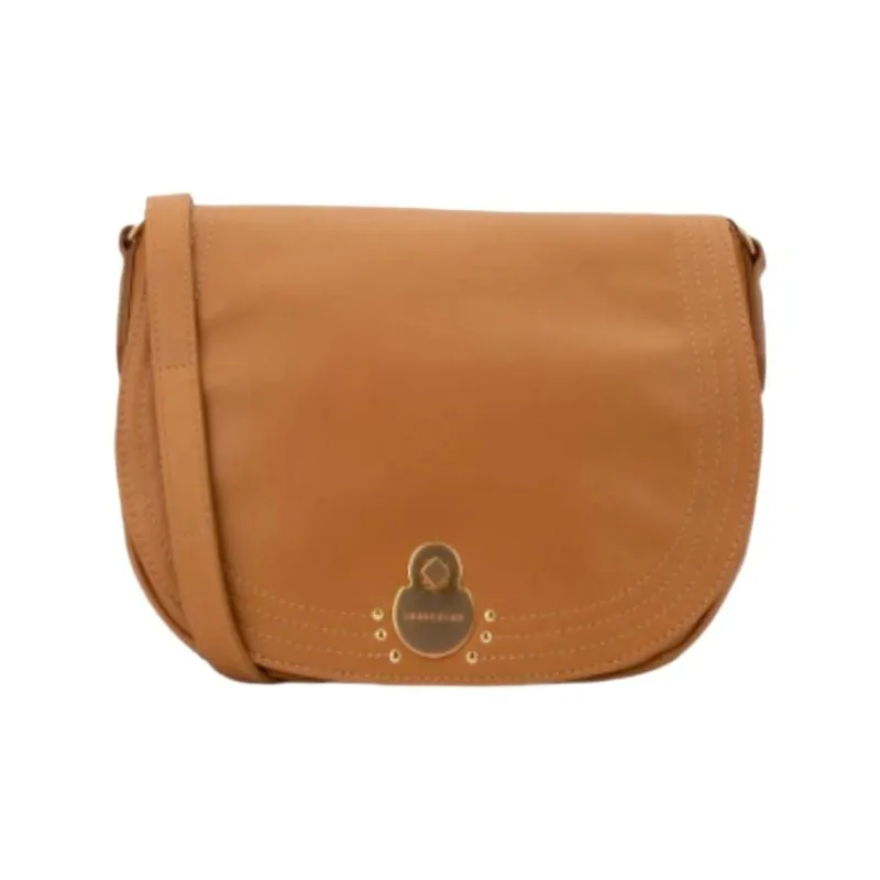 LONGCHAMP Leather Crossbody Bag, Shoulder Bag Women's Brown-0