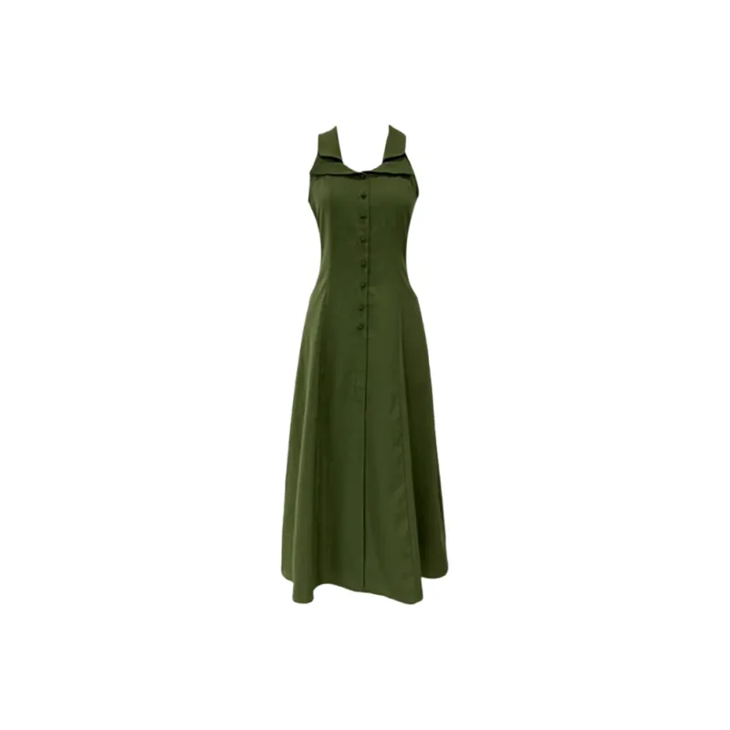 BELOVED STARRY Sleeveless Dress Women's Dark Green-0