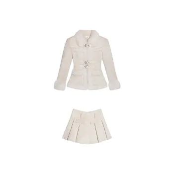 Qiuerle Skirt Set Women's White