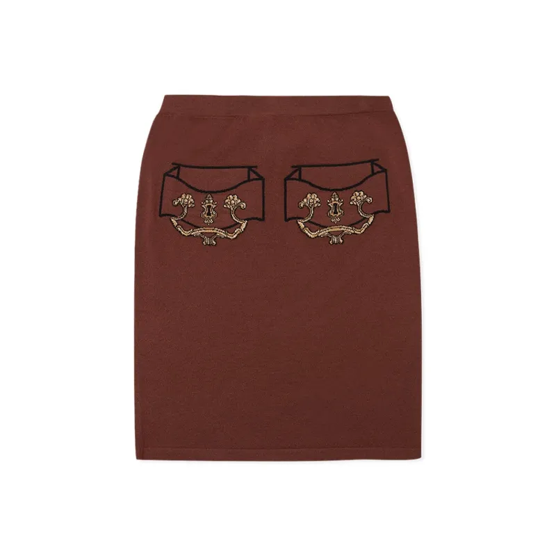 MOSCHINO Casual Short Skirts Women's Brown-0