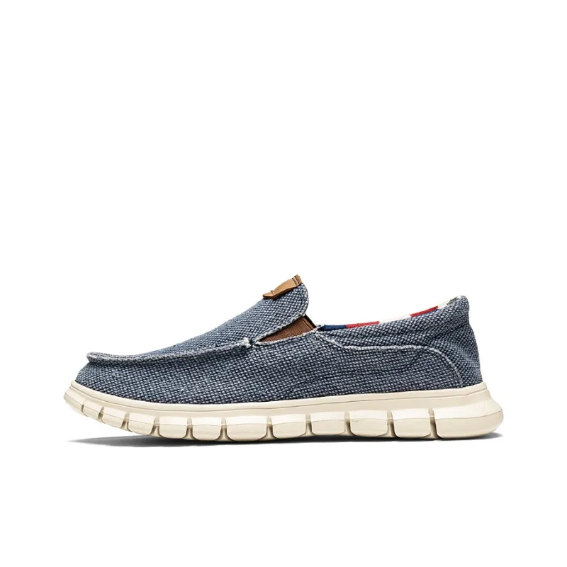 BBMTR Canvas Shoes Men Low Top Dark Gray/Denim Blue/Beige-6
