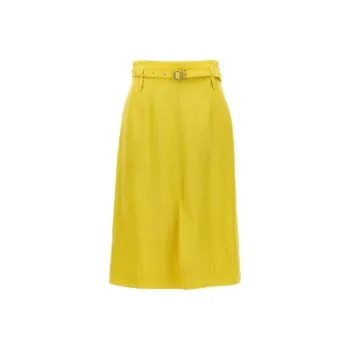 JIL SANDER Belted Midi Skirt