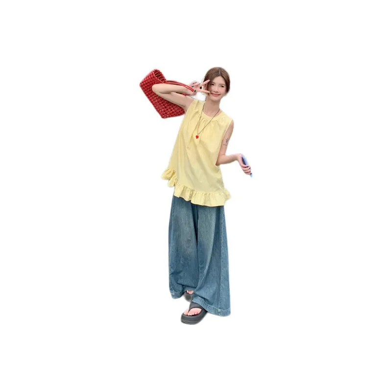 Mu Xiao Xin T Shirts Women's Yellow-0