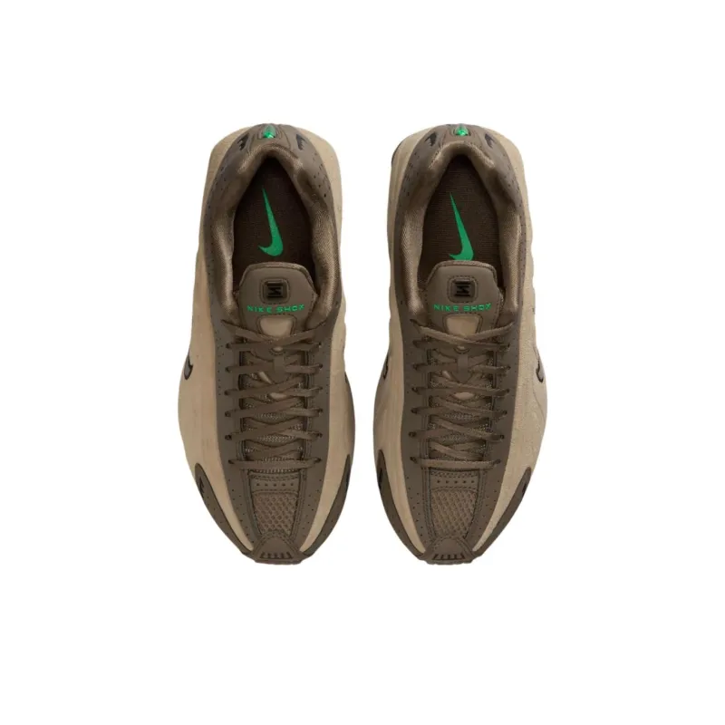 Nike Shox R4 Anti Slip Wear Resistant Low Top Running Shoes Unisex Khaki Brown-3