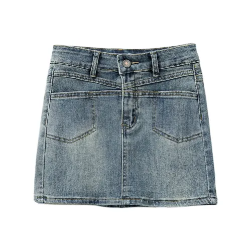 BENGIN Denim Short Skirts Women's Vintage Blue