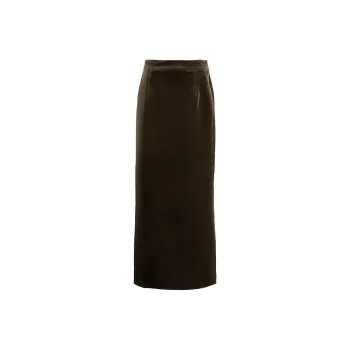 LIZZY Casual Long Skirts Women's Army Green