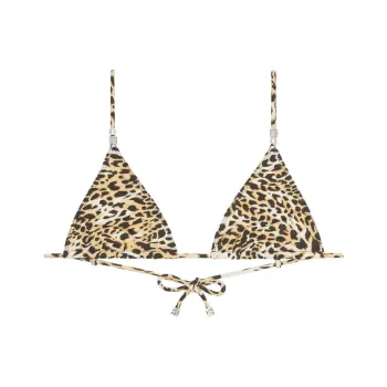 Givenchy 4G detail Leopard print Bikini Top
