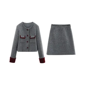 A Paradise For Awakening Skirt Set Women's Gray