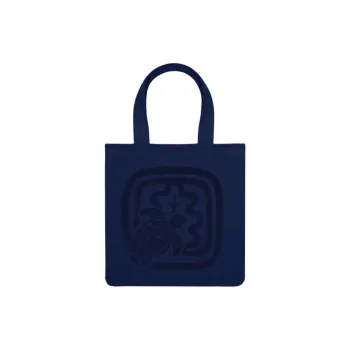 INES DE LA FRESSANGE Cotton Tote Bag, Shopping Bag, Handbag, Shoulder Bag Women's Marine Blue