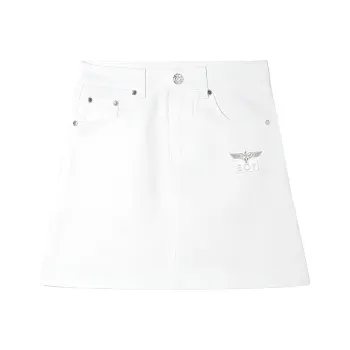Boy London Denim Short Skirts Women's White