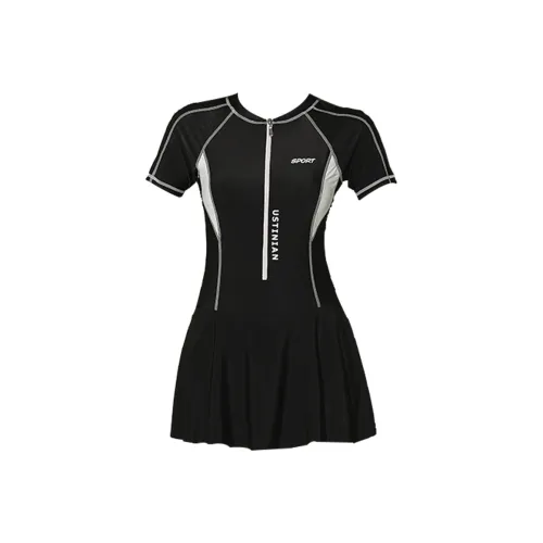 Hao Zhilang One Piece Swimsuits Women's Black