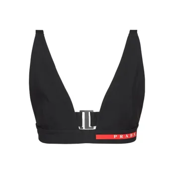 PRADA Stretch Jersey Swimsuit Top Two-Piece Swimsuits Women's Black