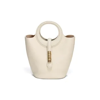 Simedin Cow Leather Bucket Bag, Shoulder Bag, Handbag Women's Multicolor