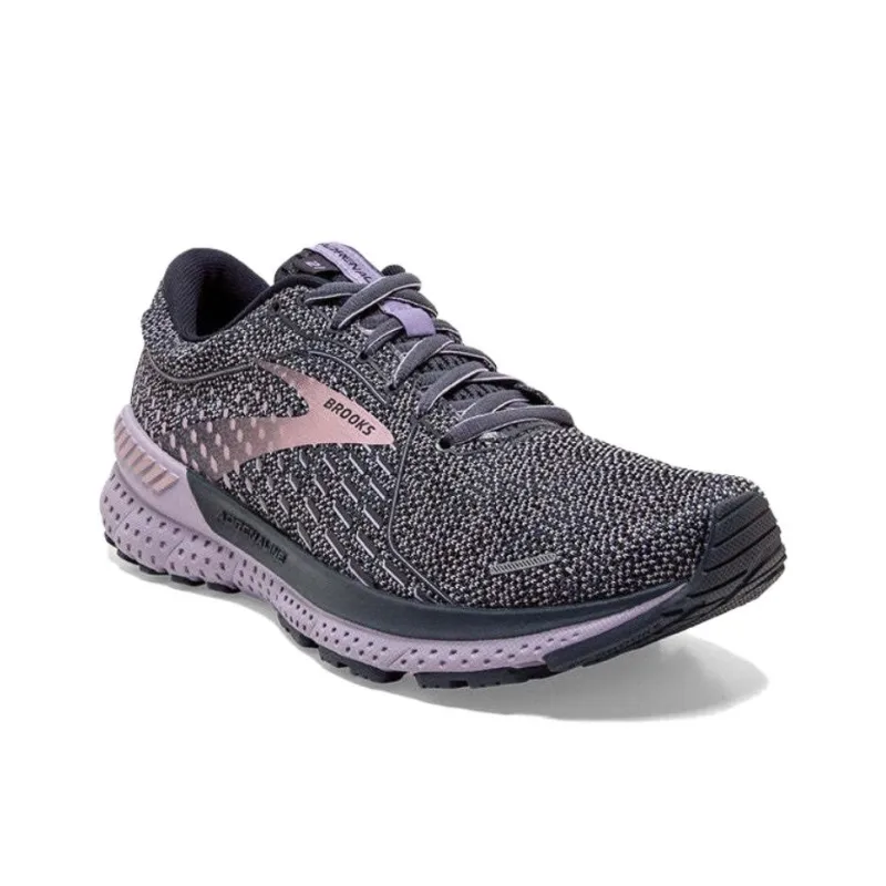 Brooks Anti Slip Wear Resistant Low Top Casual Running Shoes Women's Gray Purple-2