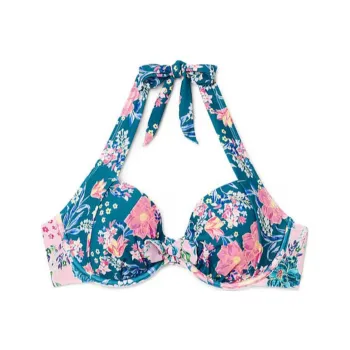 Victoria's Secret ADORE ME Shelby Swim Top / WF Bikini Women's Blue Pink