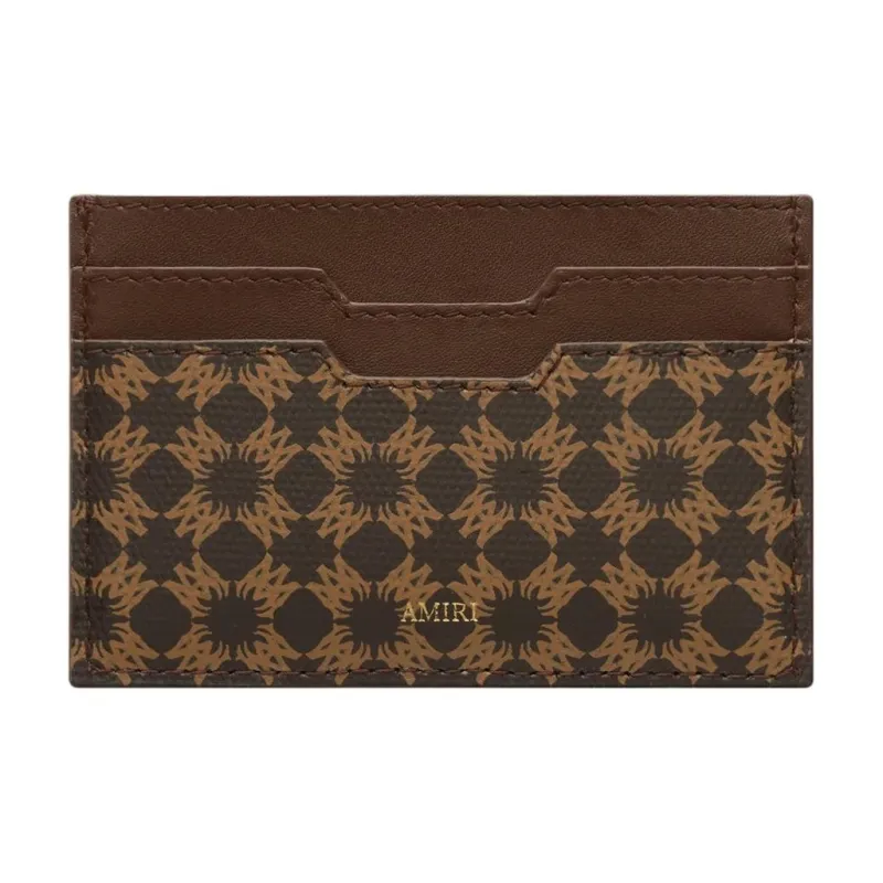 AMIRI Cotton Card Holder Unisex Chocolate-1