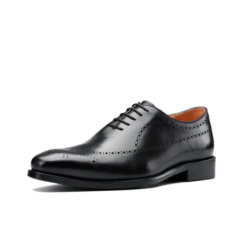 Bansley Dress Shoes Unisex Low Top Black-1