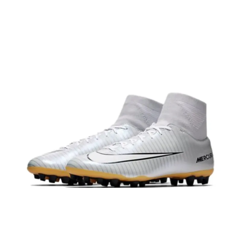 C LUO x Nike MERCURIAL VCTRY VI AG Artificial Ground Anti Slip Wear Resistant Soccer Shoes Men's White-2