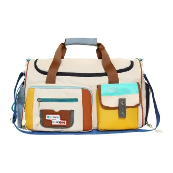 CORE BIRD Nylon Travel Bag Unisex White/Black