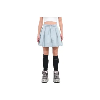 Vetements Pleated Denim Skirt