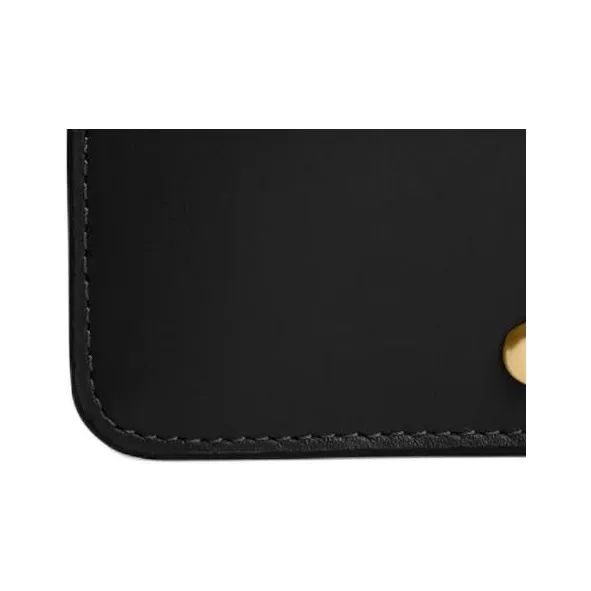 COACH Card Case Calfskin Card Holder Mini Women's Black-4