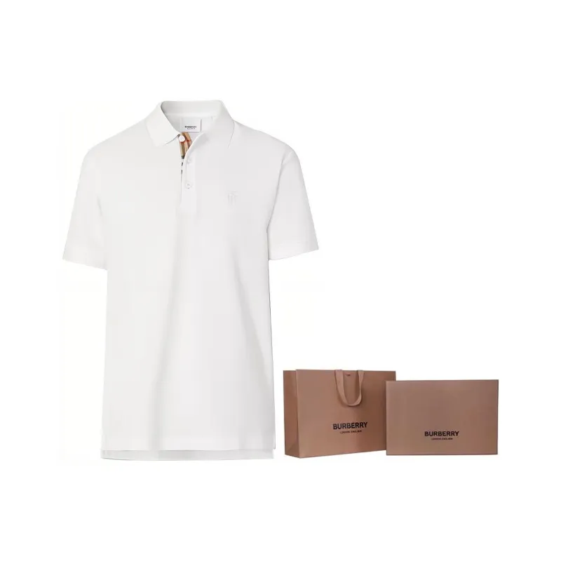 Burberry Monogram Motif Piqué Polo Shirt-6