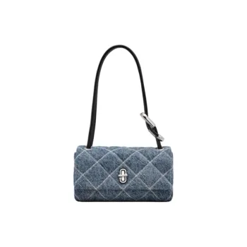 MARC JACOBS The Quilted Denim Mini Dual Shoulder Bag