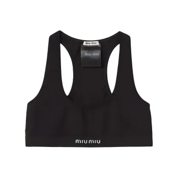 MIU MIU SS24 Sports Underwear Women's Black