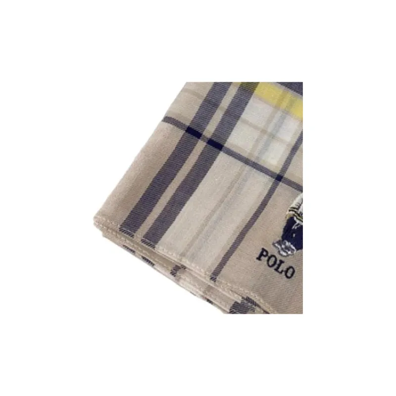 Polo Ralph Lauren Cotton Silk Scarves Unisex Khaki-2