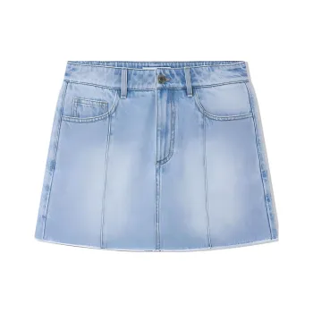 COVERINS Denim Short Skirts Women's Light Blue